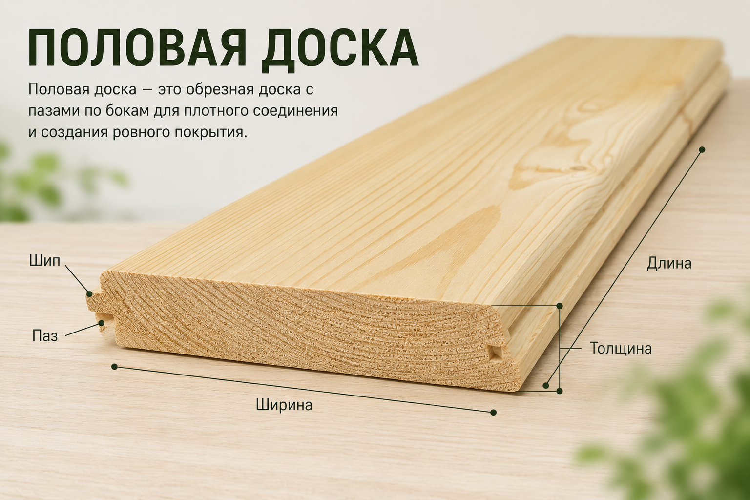 Размеры и виды половой доски
